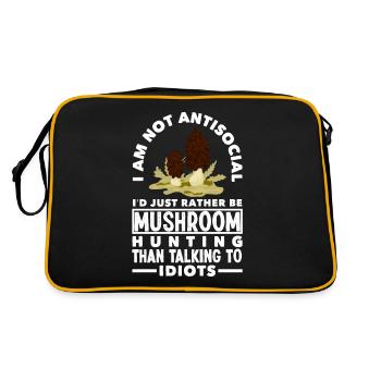 Cueilleurs de champignons : Mieux vaut cueillir des champignons que de parler - Sac Retro - noir/or - Dos