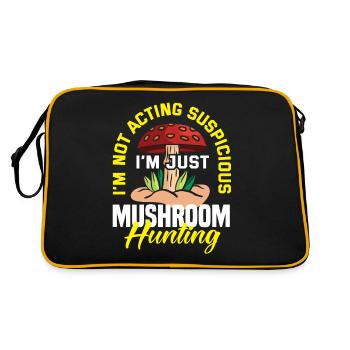 I'm just mushroom hunter not suspicious - Retro Bag - black/gold - Back
