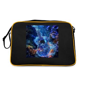 Ukulele - Retro Tasche - Schwarz/Gold - Hinten