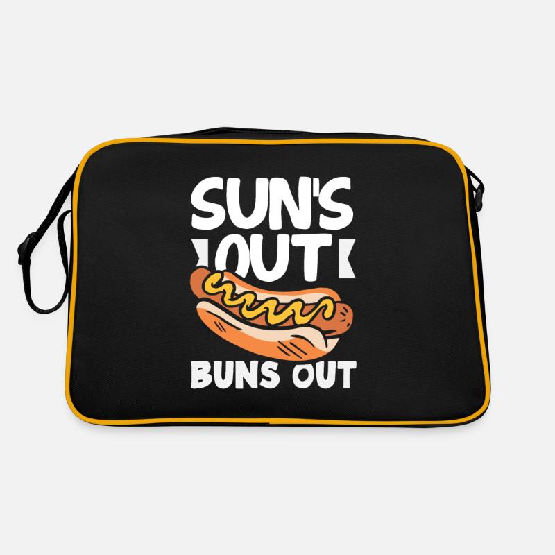 Sonne Strahlt Hot Dog Spaß Retro Tasche