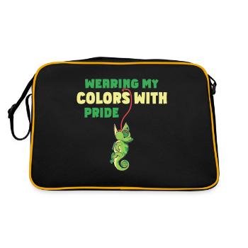 Chameleon Gifts - Retro Tasche - Schwarz/Gold - Hinten