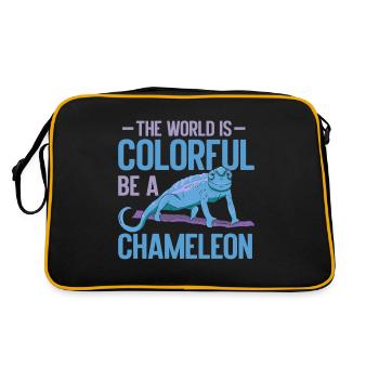Chameleon Gifts - Retro Tasche - Schwarz/Gold - Hinten