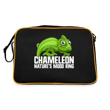 Chameleon Gifts - Retro Tasche - Schwarz/Gold - Hinten