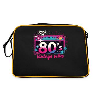 Rock The 80's 80s Party Retro Look 80s - Retro Bag - black/gold - Back
