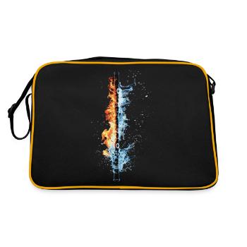 Querflöte - Retro Tasche - Schwarz/Gold - Hinten