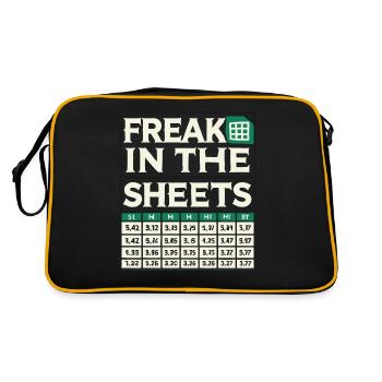 Freak in den Laken - Retro Tasche - Schwarz/Gold - Hinten