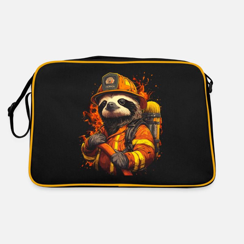 Firefighter Sloth Retro Bag