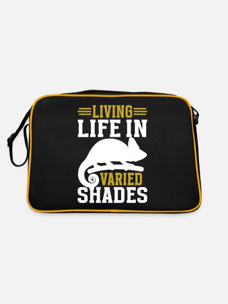 Chameleon Gifts - Retro Bag - black/gold - Back