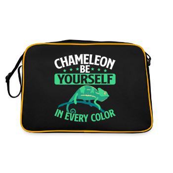 Chameleon Gifts - Retro Tasche - Schwarz/Gold - Hinten