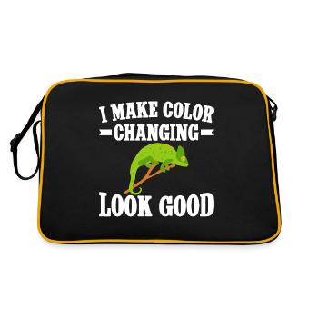 Chameleon Gifts - Retro Tasche - Schwarz/Gold - Hinten