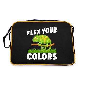 Chameleon Gifts - Retro Tasche - Schwarz/Gold - Hinten