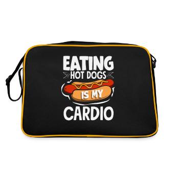 Hot Dog Love : la nourriture est mon plaisir cardio - Sac Retro - noir/or - Dos