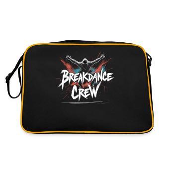 Breakdance Crew Breakdance Breakdancing Breakdance - Retro Tasche - Schwarz/Gold - Hinten