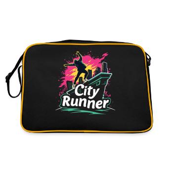City Runner Stadtläufer - Retro Tasche - Schwarz/Gold - Hinten