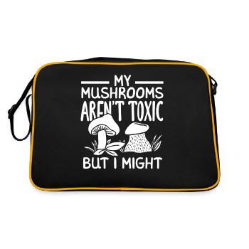 Mes champignons ne sont pas toxiques, mais je pourrais - Sac Retro - noir/or - Dos