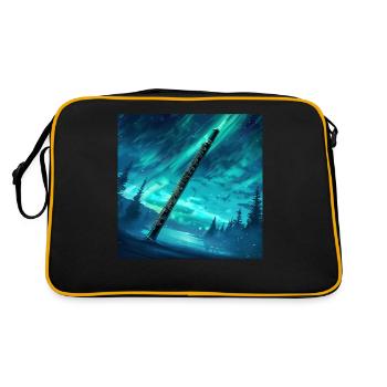 Querflöte - Retro Tasche - Schwarz/Gold - Hinten
