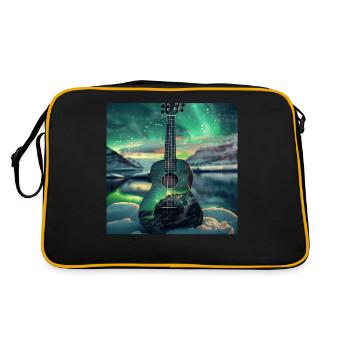 Ukulele - Retro Tasche - Schwarz/Gold - Hinten