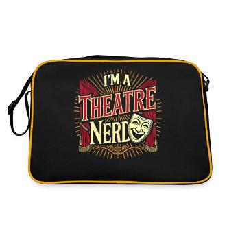 Ich bin ein Theater-Nerd - Retro Tasche - Schwarz/Gold - Hinten