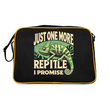 Nur noch ein Reptil, versprochen - Retro Tasche - Schwarz/Gold - Hinten