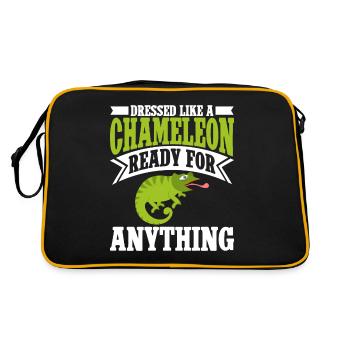 Chameleon Gifts - Retro Tasche - Schwarz/Gold - Hinten
