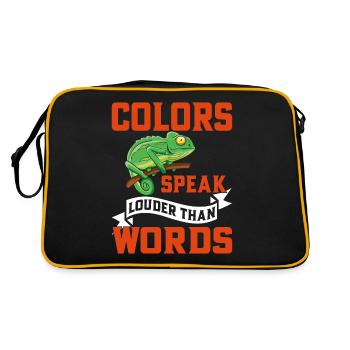 Chameleon Gifts - Retro Tasche - Schwarz/Gold - Hinten