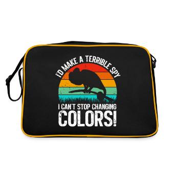 Chameleon Gifts - Retro Tasche - Schwarz/Gold - Hinten
