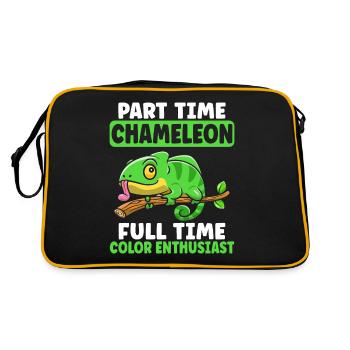 Chameleon Gifts - Retro Tasche - Schwarz/Gold - Hinten