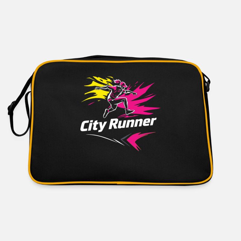 City Runner Stadtläufer - Sac Retro - noir/or