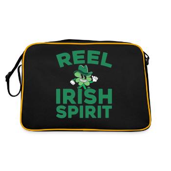 Irish Dance Irischer Tanz - Retro Tasche - Schwarz/Gold - Hinten