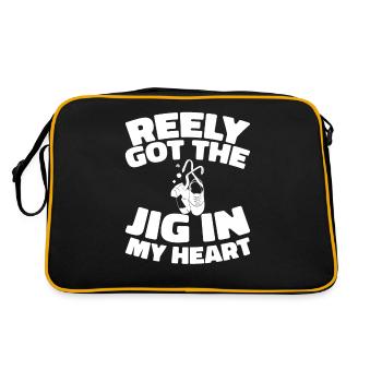Irish Dance Irischer Tanz - Retro Tasche - Schwarz/Gold - Hinten