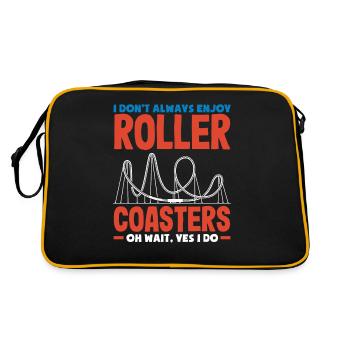 Achterbahnen Oh Warte, Doch Mag Ich - Retro Tasche - Schwarz/Gold - Hinten