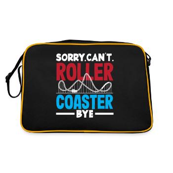 Désolé, je ne peux pas faire de montagnes russes au revoir - Sac Retro - noir/or - Dos