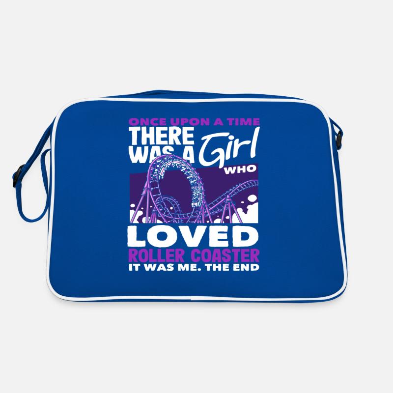 Once upon a time there was a girl who loved roller coasters Retro Bag