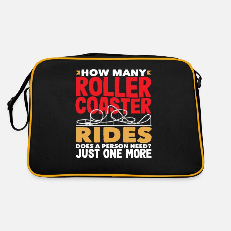 How many roller coaster rides does a person need? - Retro Bag - black/gold