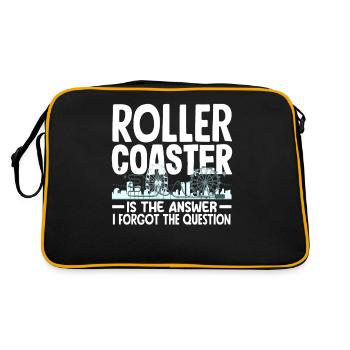 Achterbahn Ist Die Antwort Vergessen Frage - Retro Tasche - Schwarz/Gold - Hinten
