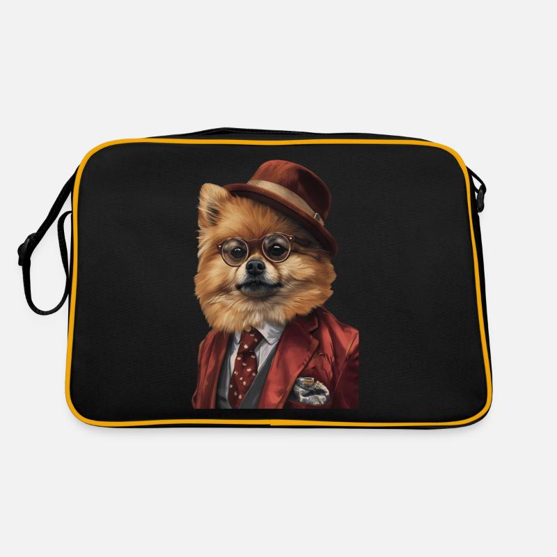 Zwergspitz Retro Tasche