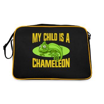 Chameleon Gifts - Retro Tasche - Schwarz/Gold - Hinten