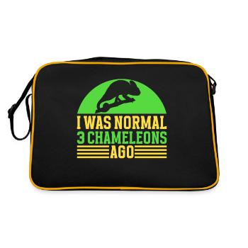 Chameleon Gifts - Retro Tasche - Schwarz/Gold - Hinten