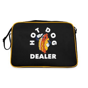 Marchand de hot-dogs Motif amusant - Sac Retro - noir/or - Dos
