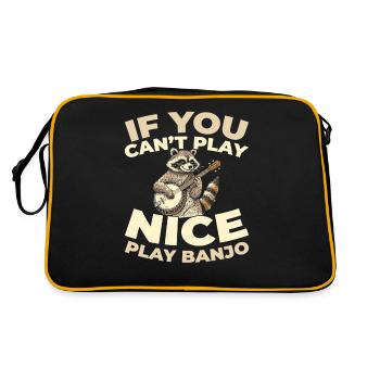 Banjo - Retro Tasche - Schwarz/Gold - Hinten
