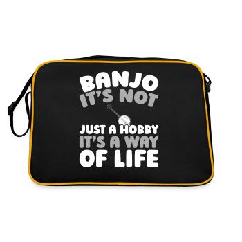 Banjo - Retro Tasche - Schwarz/Gold - Hinten