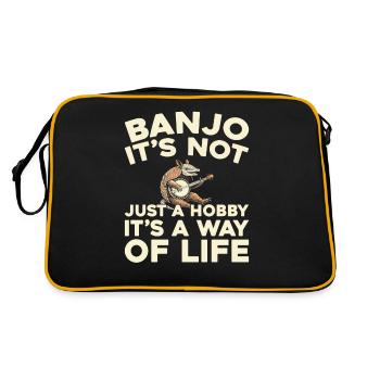 Banjo - Retro Tasche - Schwarz/Gold - Hinten