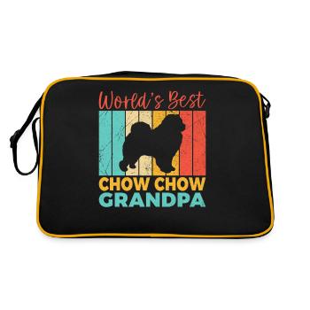 Chow Chow Gifts - Retro Tasche - Schwarz/Gold - Hinten