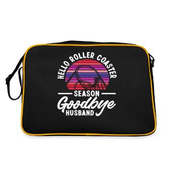 Hallo Achterbahn Saison Goodbye Ehemann - Retro Tasche - Schwarz/Gold - Hinten