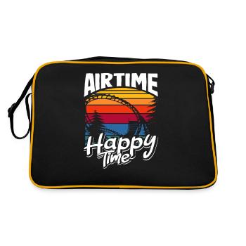 Airtime Achterbahn Glücklich Zeit - Retro Tasche - Schwarz/Gold - Hinten