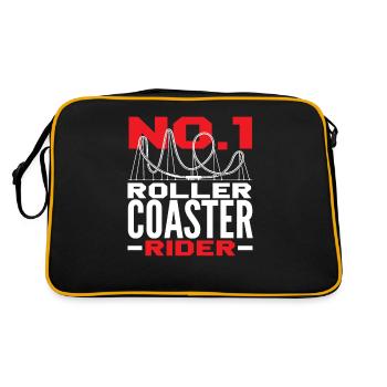 Nr. 1 Achterbahn Fahrer Abenteuer - Retro Tasche - Schwarz/Gold - Hinten