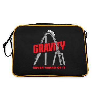 Achterbahn Gravity Nie Gehört - Retro Tasche - Schwarz/Gold - Hinten
