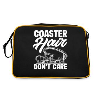 Achterbahn Haare Egal Abenteuer - Retro Tasche - Schwarz/Gold - Hinten