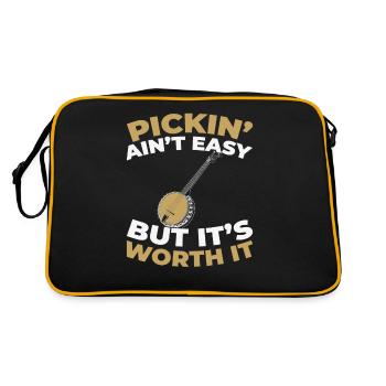 Banjo - Retro Tasche - Schwarz/Gold - Hinten