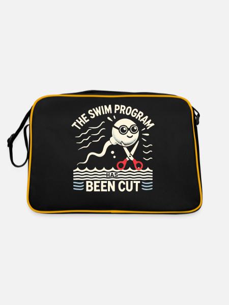 Das Schwimmprogramm wurde gekürzt - Retro Tasche - Schwarz/Gold - Hinten